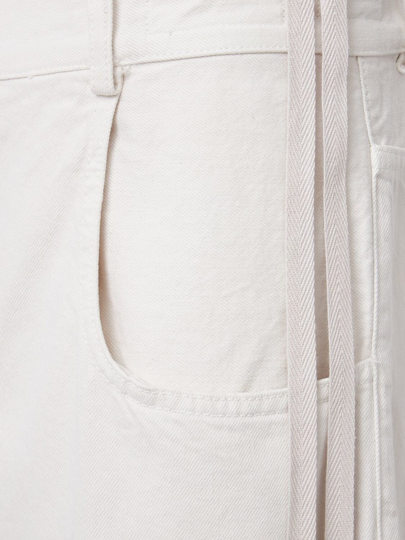 ANN DEMEULEMEESTER Michael 5 Pocket High Comfort White Denim Pants New