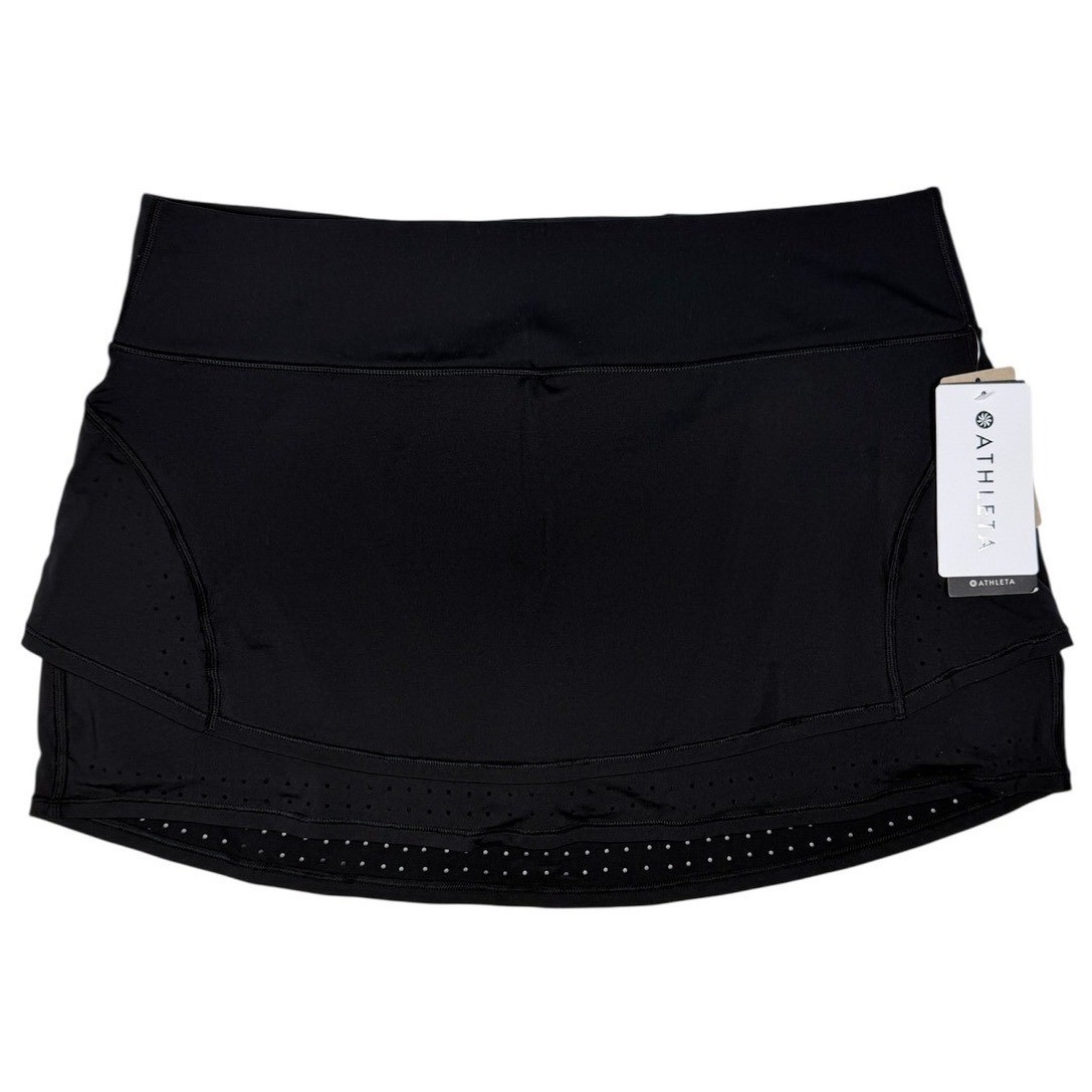 Athleta Stealth TruCool Skort Black SCULPTEK X Athletic Skirt XL 777535