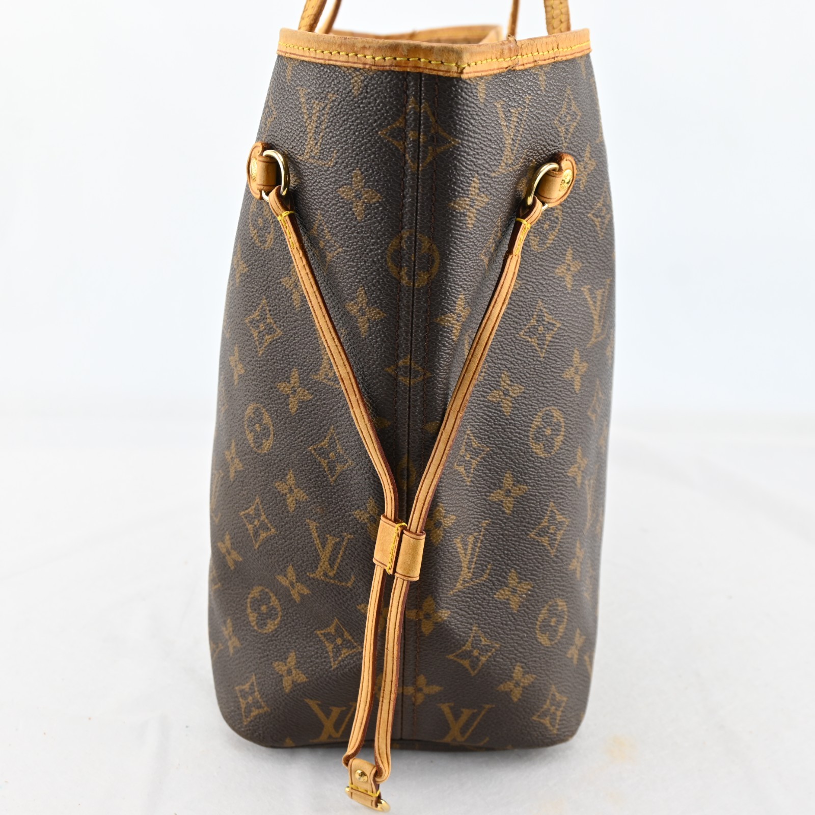 Louis Vuitton Monogram Neverfull MM Leather Fabric Brown Tote bag C1946GA806