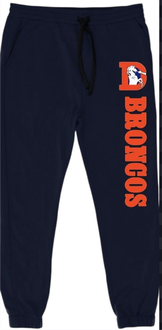 Men’s Burnside Street Jogger Pants Broncos Small to 3X-Large Navy Color