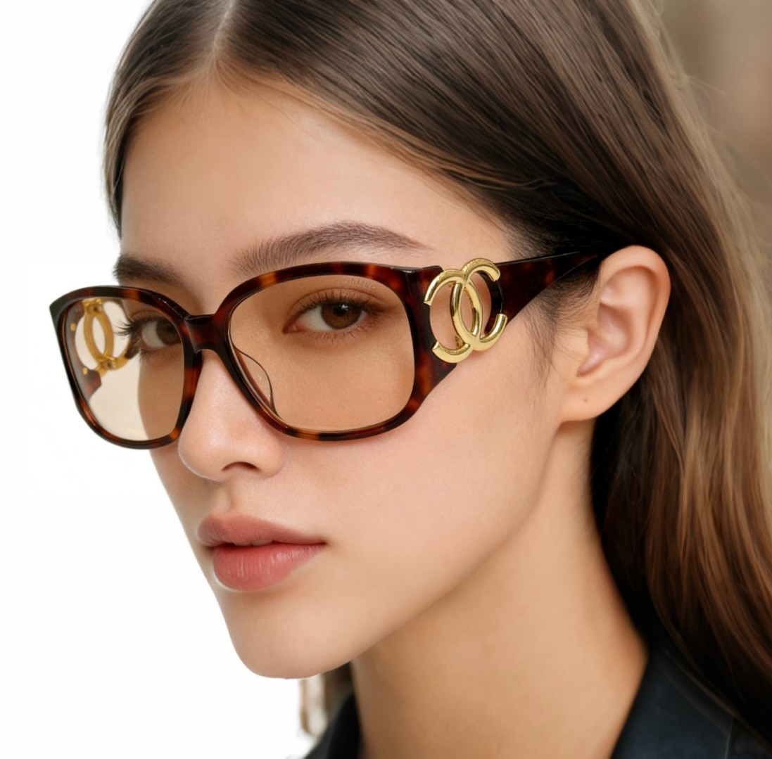 Chanel 6014 Designer Sunglasses Women Vintage Tortoise Frame CC Mark Luxury