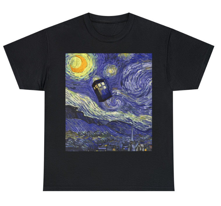 Doctor Who 60th Anniversary – Van Gogh Tardis – T-Shirt/Tee/Top. unisex.