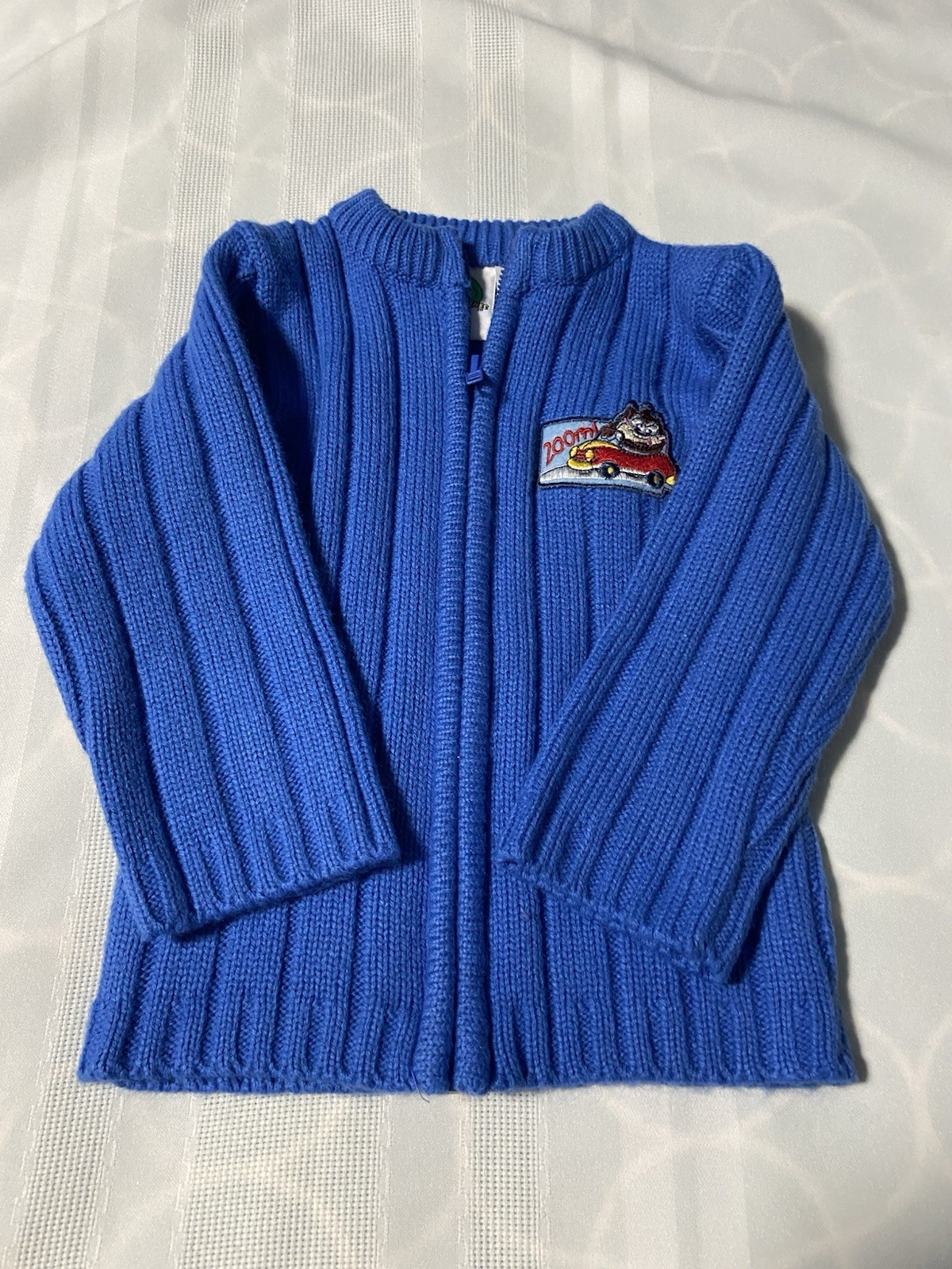 VTG Y2K Baby Looney Tunes Blue Cardigan Sweater 24 Months 2003