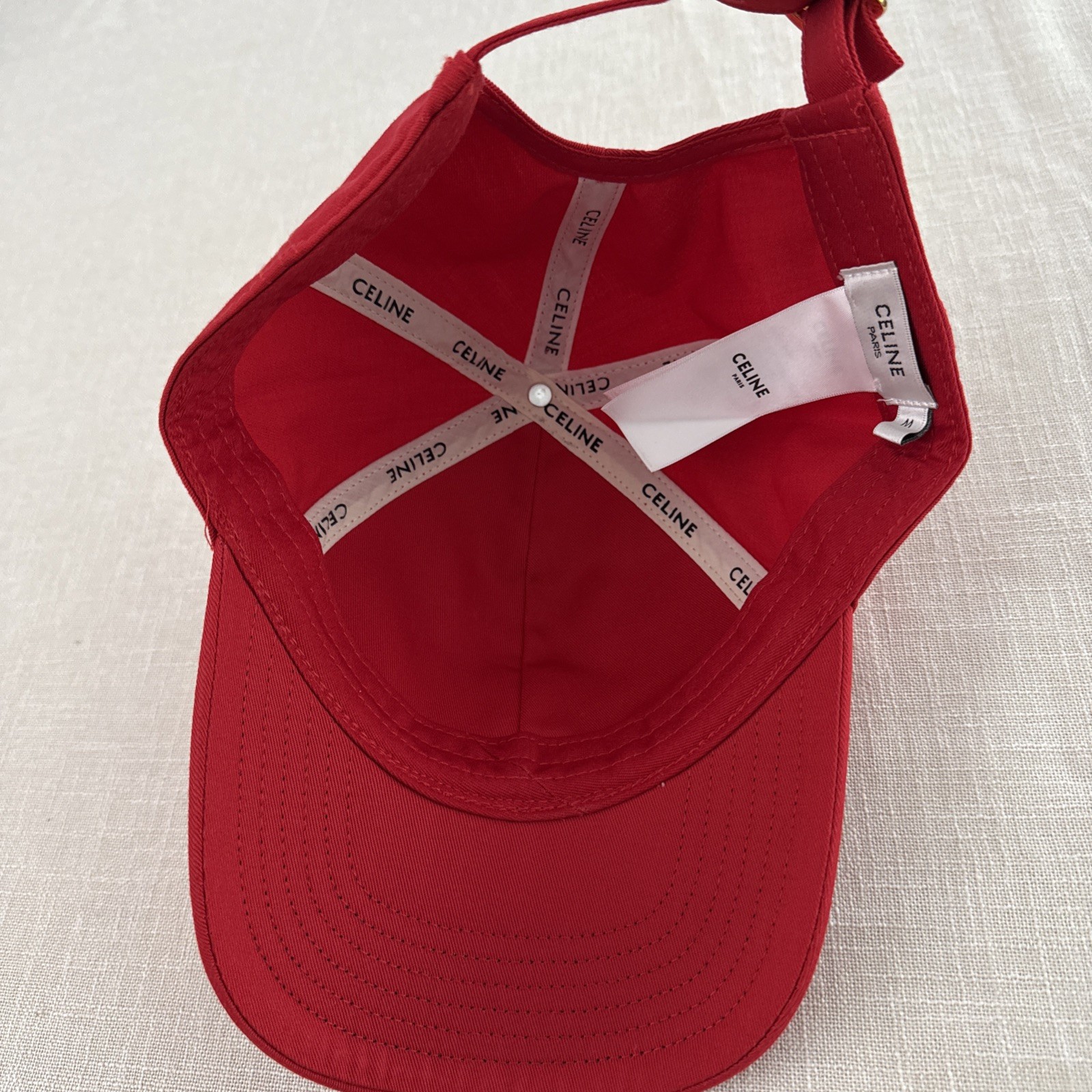 Celine Triomphe baseball cap Size M cotton embroidered Triomphe logo Paris