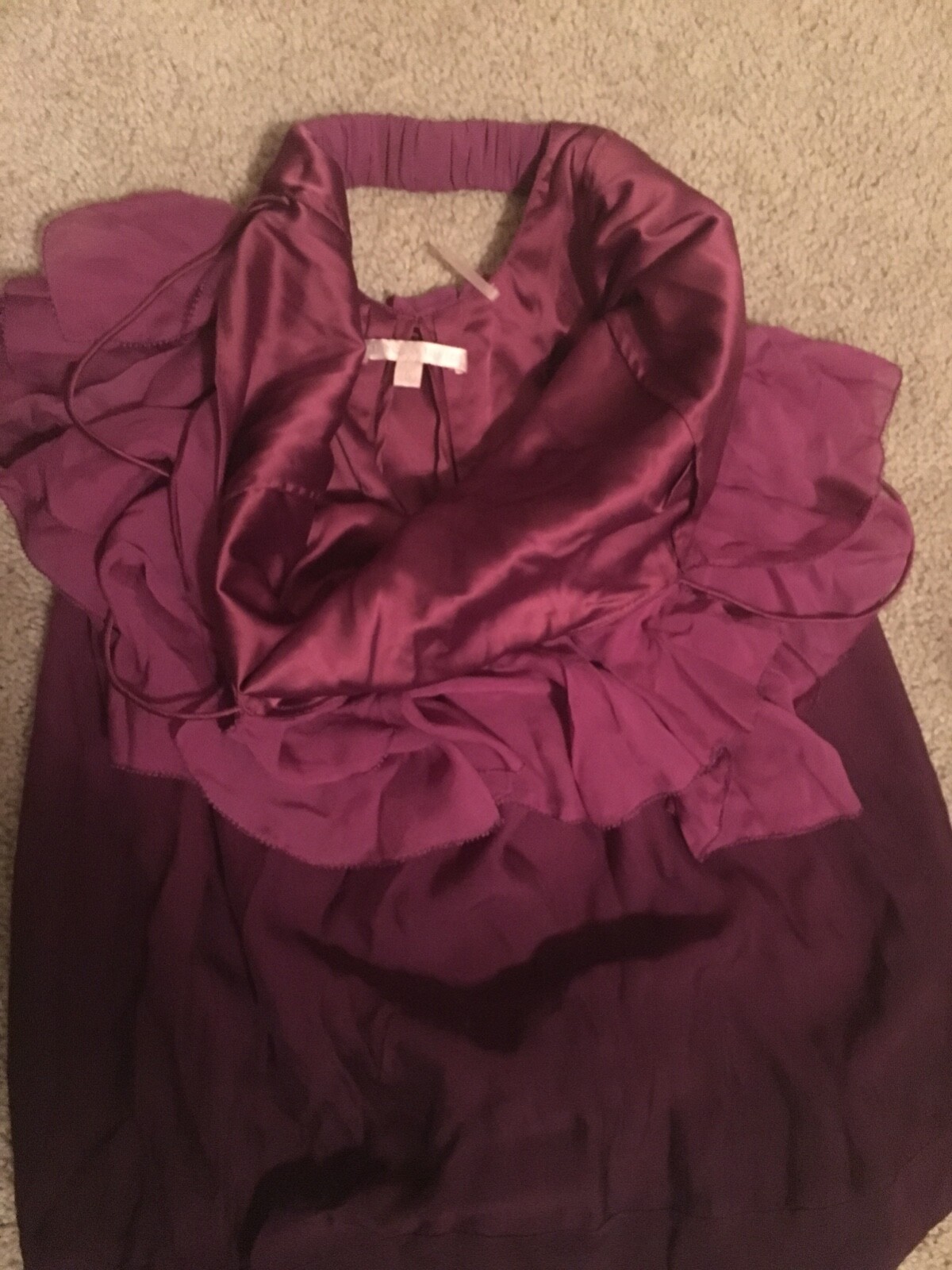 $395 REBECCA TAYLOR SILK Dress 6 S Ruffle Ombre Chloe Dye spade Magnolia kate