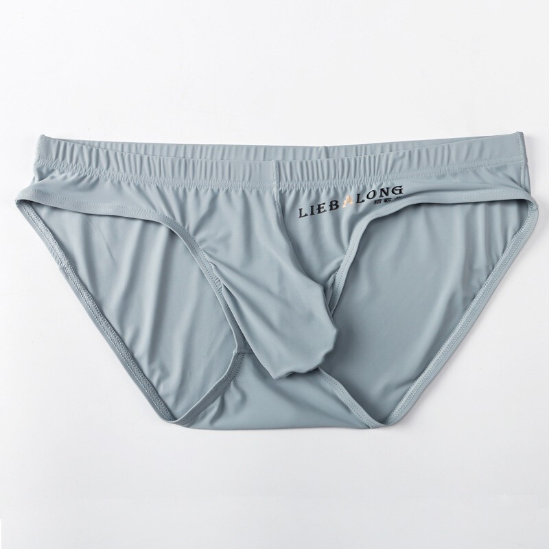 Mens Ice Silk Briefs Sexy Low Waist Bikini Panties Pouch Breathable Underwear US