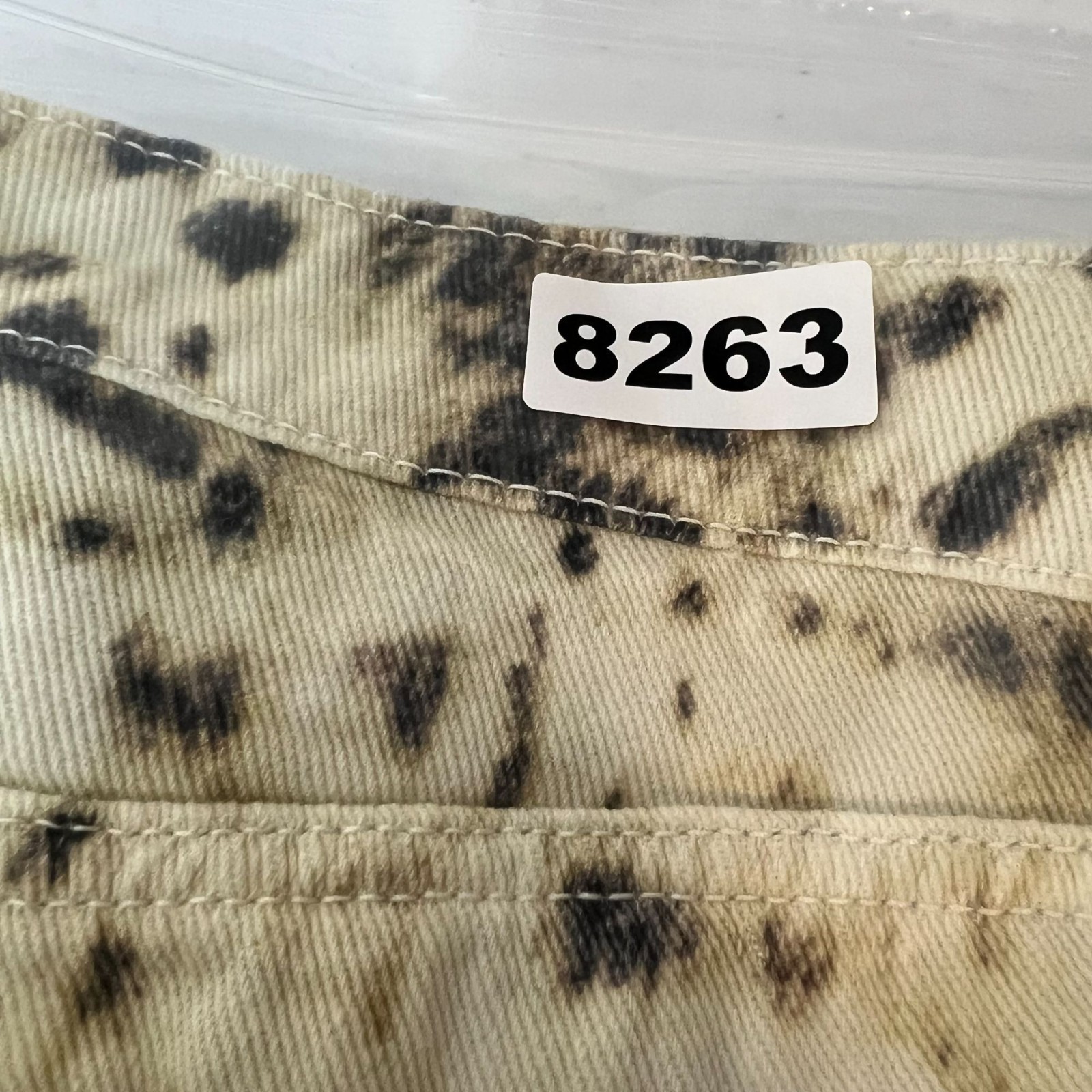 Lioness Womens Size Small High-Waisted Animal Print Denim Pants 100% Cotton
