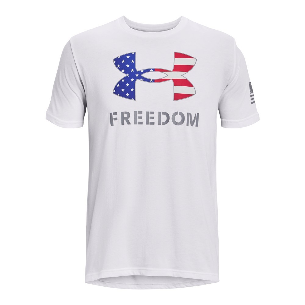 Under Armour 1370811 Men’s UA Freedom Logo T-Shirt, White, 3X-Large