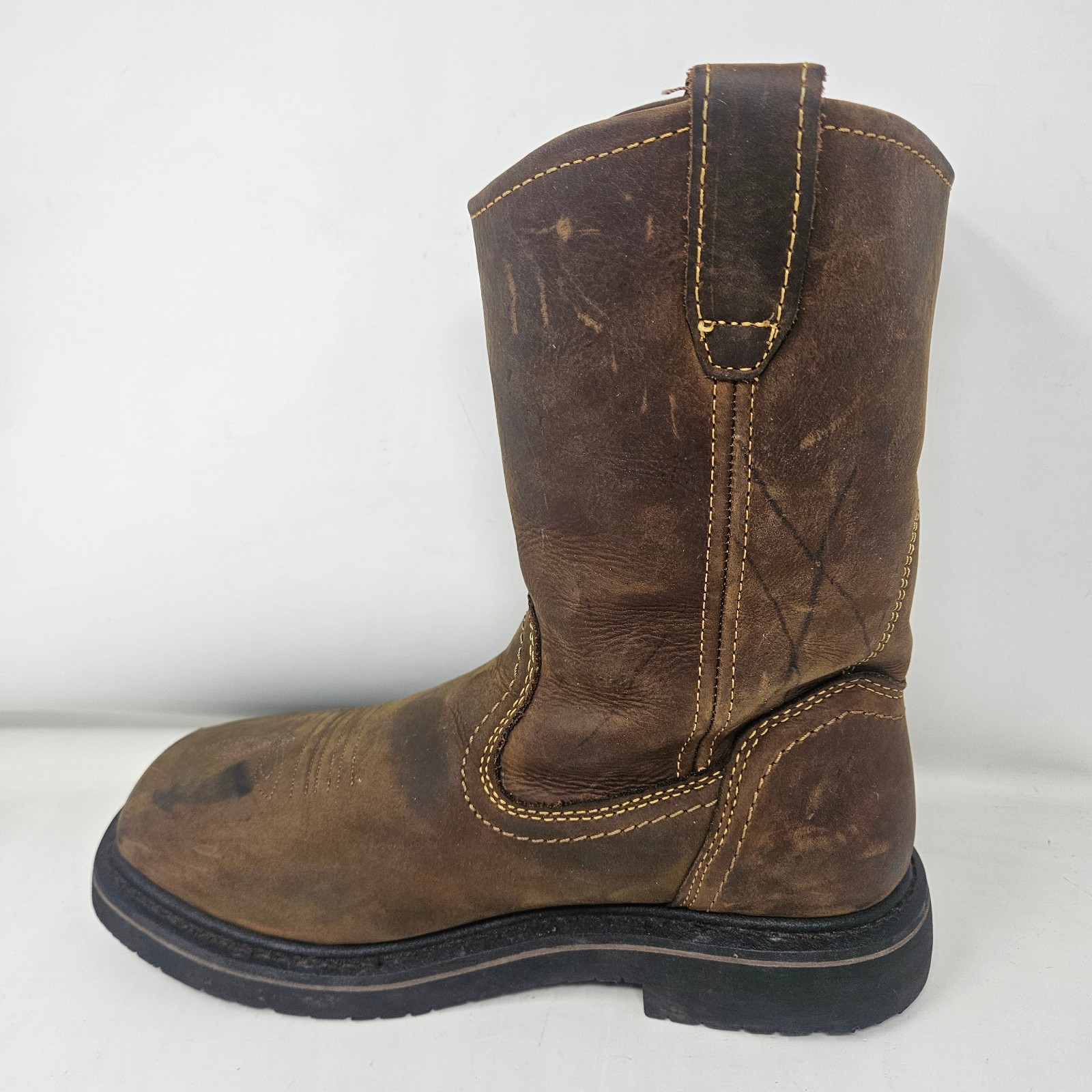 Hytest Ryder Metatarsal Guard Square Steel Toe Wellington Boots Mens Size 8.5 EW