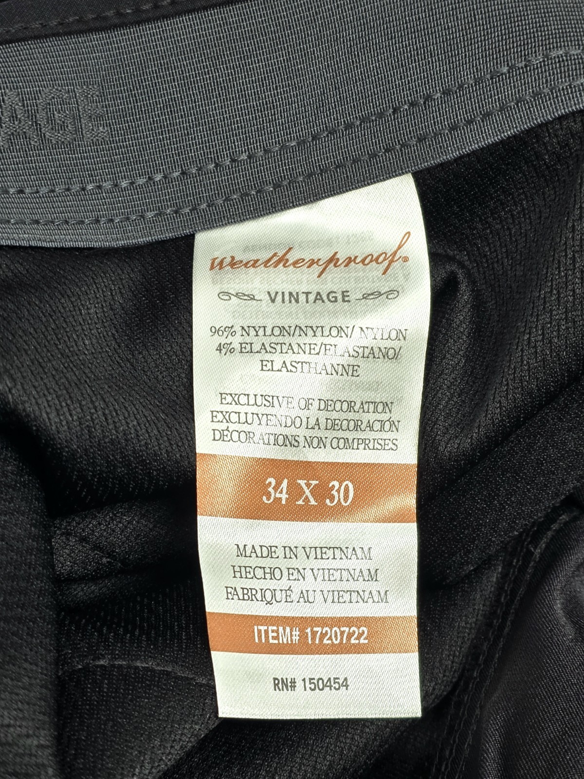 Weatherproof Men’s 34×30 Straight Stretch Tech Pant Flex Waistband Zip Pocket