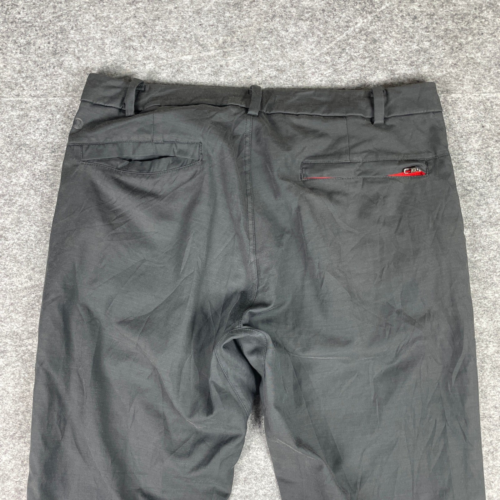 Lululemon Commission Pant Slim Mens 33×34 Grey Warpstreme Chino Trousers