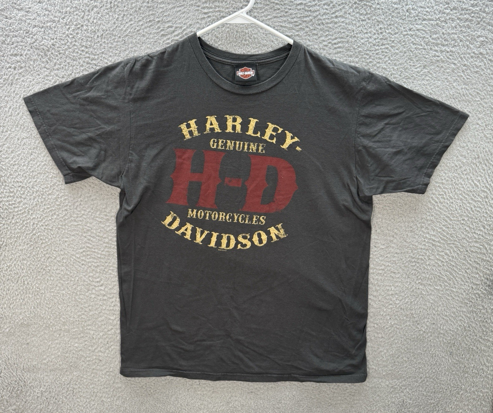 Harley Davidson Shirt Adult Large Gray Motorcycle Biker Grunge Skater Y2K Mens