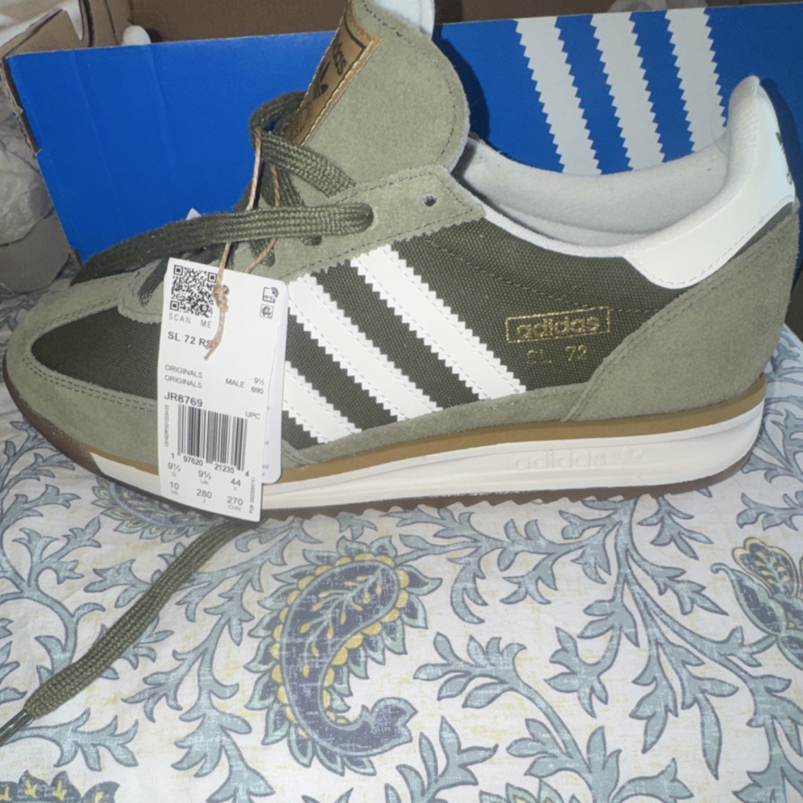 adidas SL 72 RS Green/White Men’s Sneakers Low Top JR8769 Originals