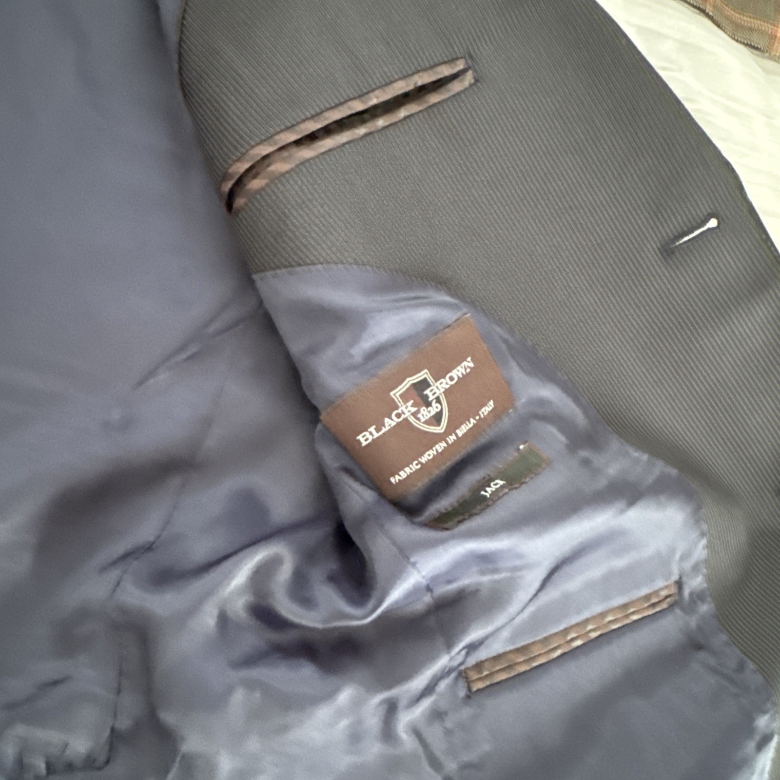 Black Brown 1826 Jack Slim Mens Blazer 40R navy blue striped NWT