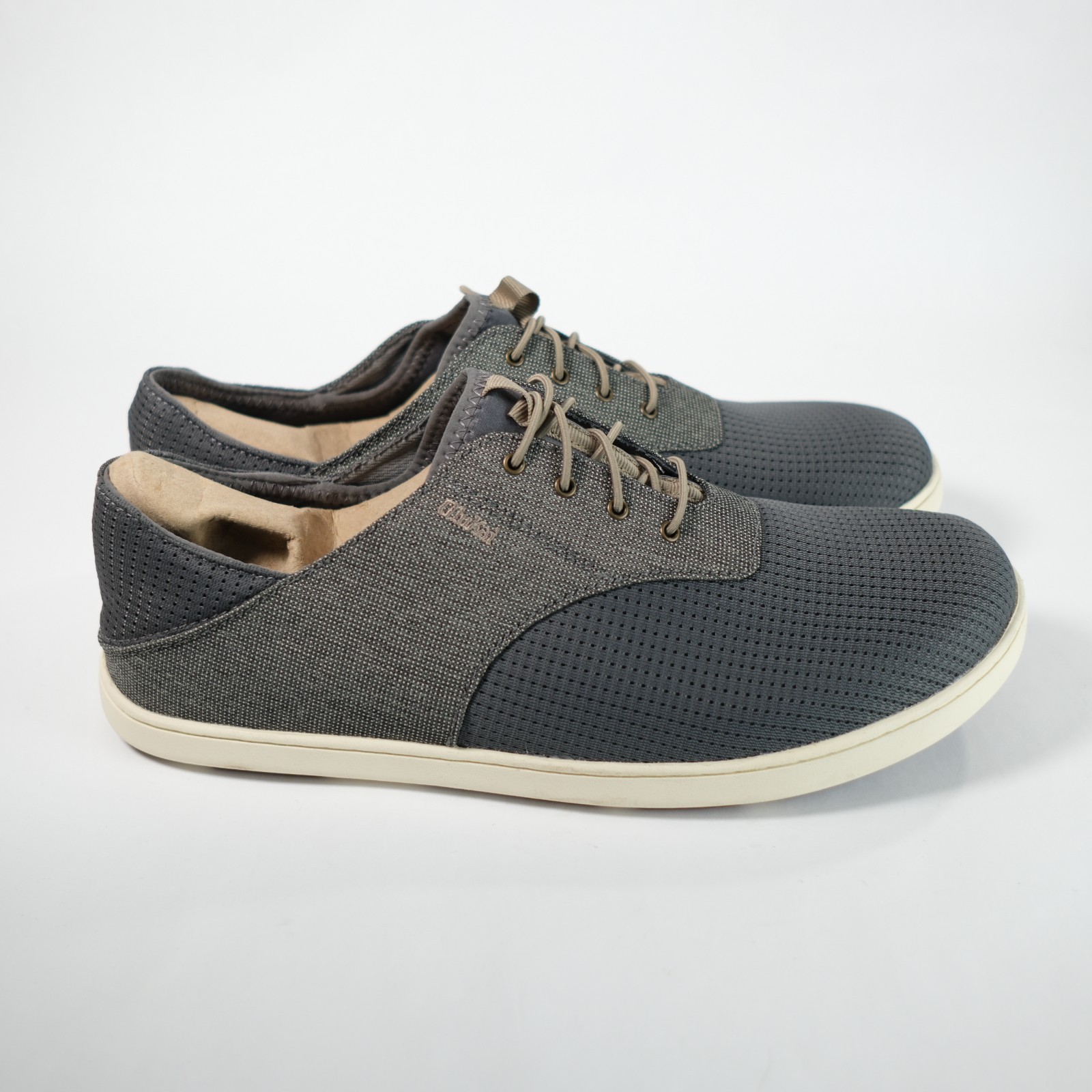 NWT OluKai Men’s Nohea Moku Charcoal Clay Mesh Lace-Up Shoes Size 12 NWOB