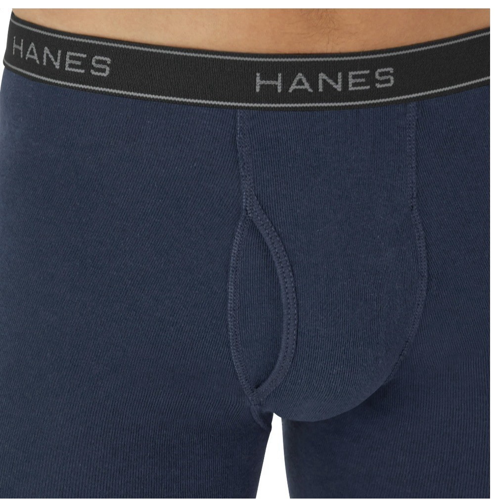 10-Pack HANES Men’s L Boxer Briefs Tagless Comfort Flex Waistband Solid Colors