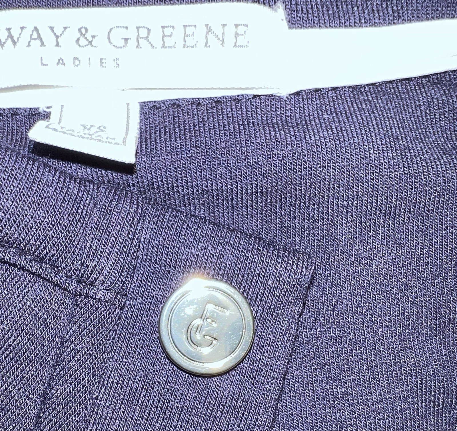Pine Valley Fairway Greene Navy Blue Golf Xsmall Pullover Shirt Top 1/4 Womens