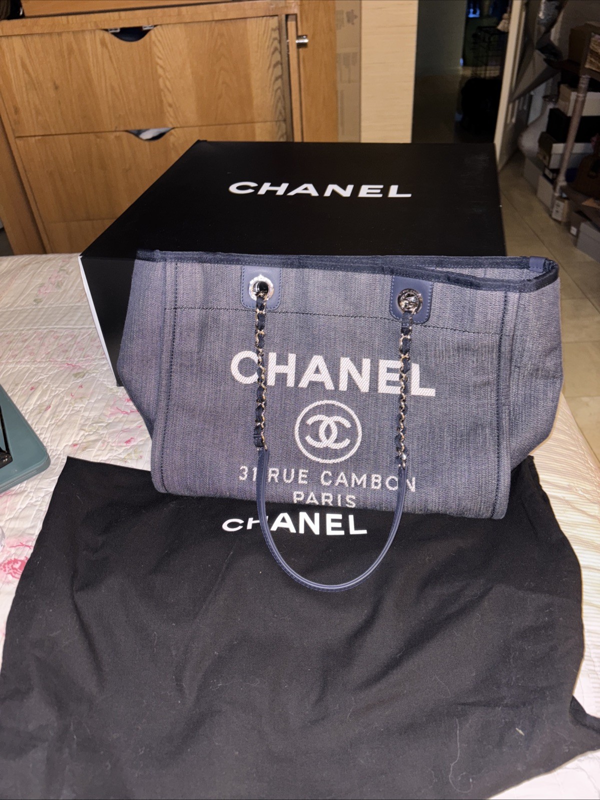 Chanel Deauville tote New With Box And Dustbag And Authenticity Card
