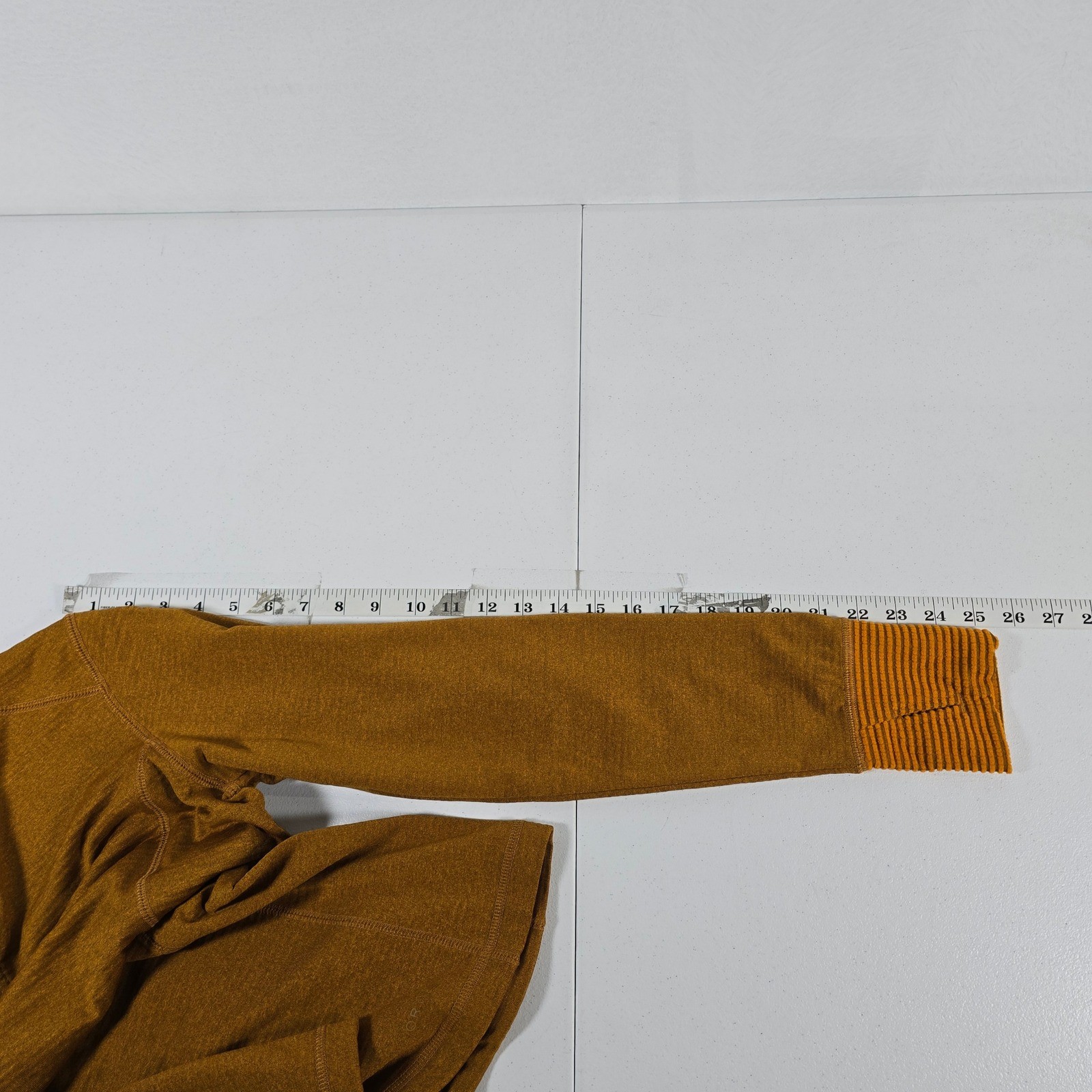 Orvis Mens Amber Marled Quarter Zip Fleece Pullover Long Sleeve Size Small