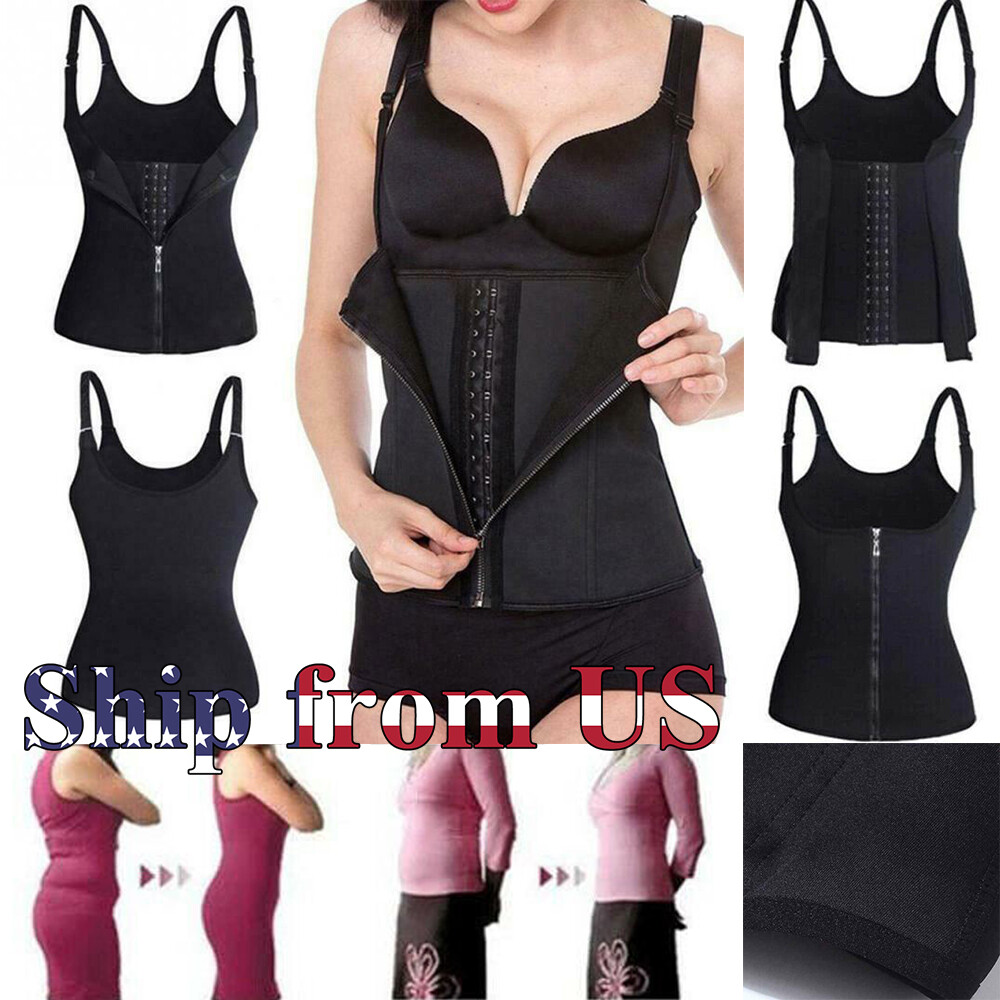 Waist Trainer Cincher Women Body Shaper Sweatband Tummy Control Slimming Corset
