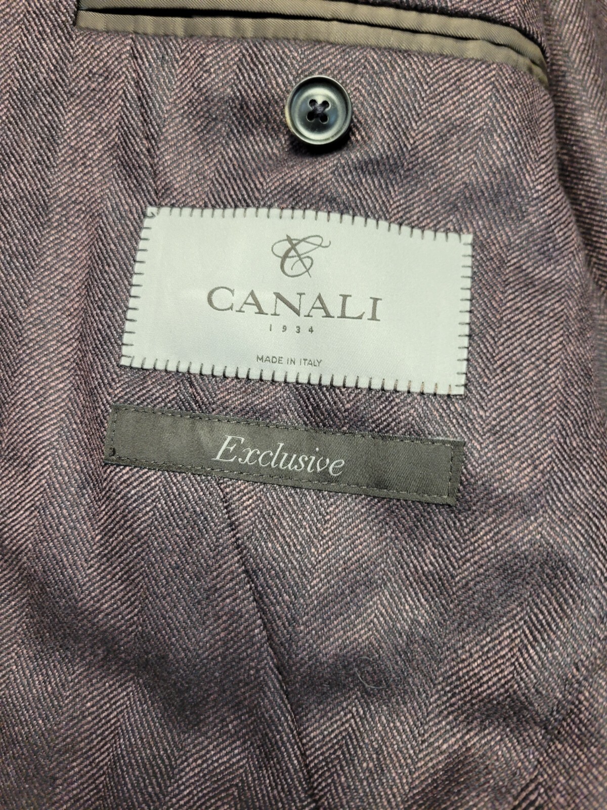 $2395 CANALI EXCLUSIVE Herringbone CASHMERE SILK Sport Jacket 48R EU 58 Purple