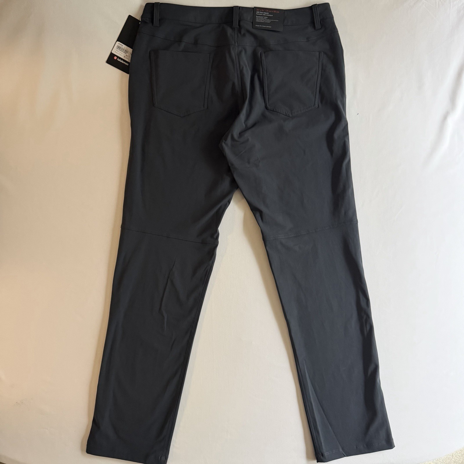 Lululemon ABC Pants Men 36×34 Obsidian Classic Fit Warpstreme Performance