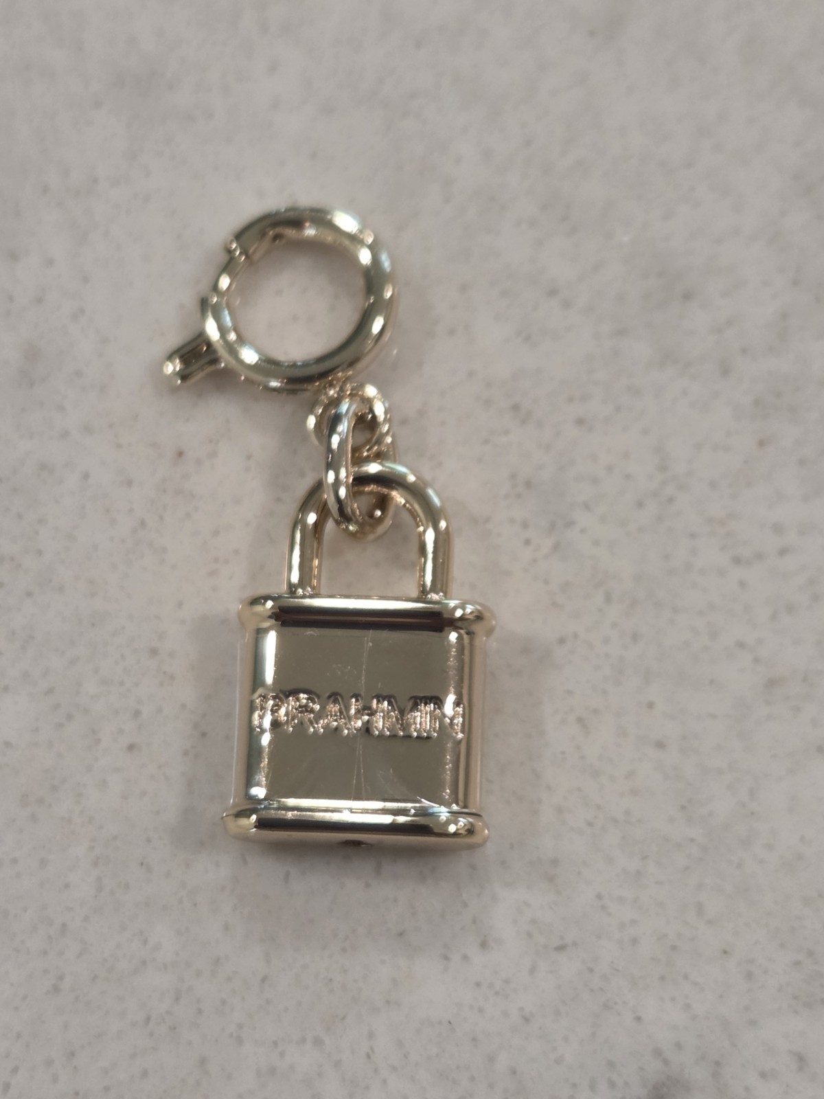 NWT Brahmin Gold 1982 Padlock Charm