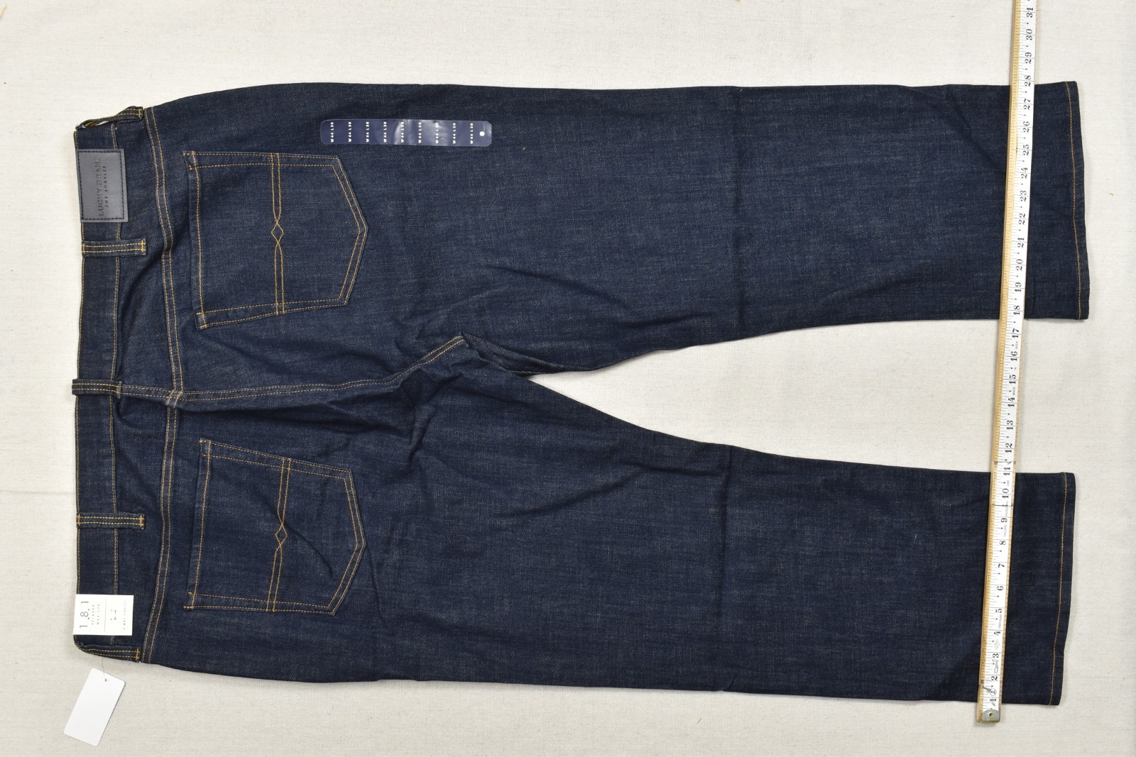 Lucky Brand Men’s 181 Relaxed Straight Denim Jeans Dark Wash Blue 44×30 Zip NEW