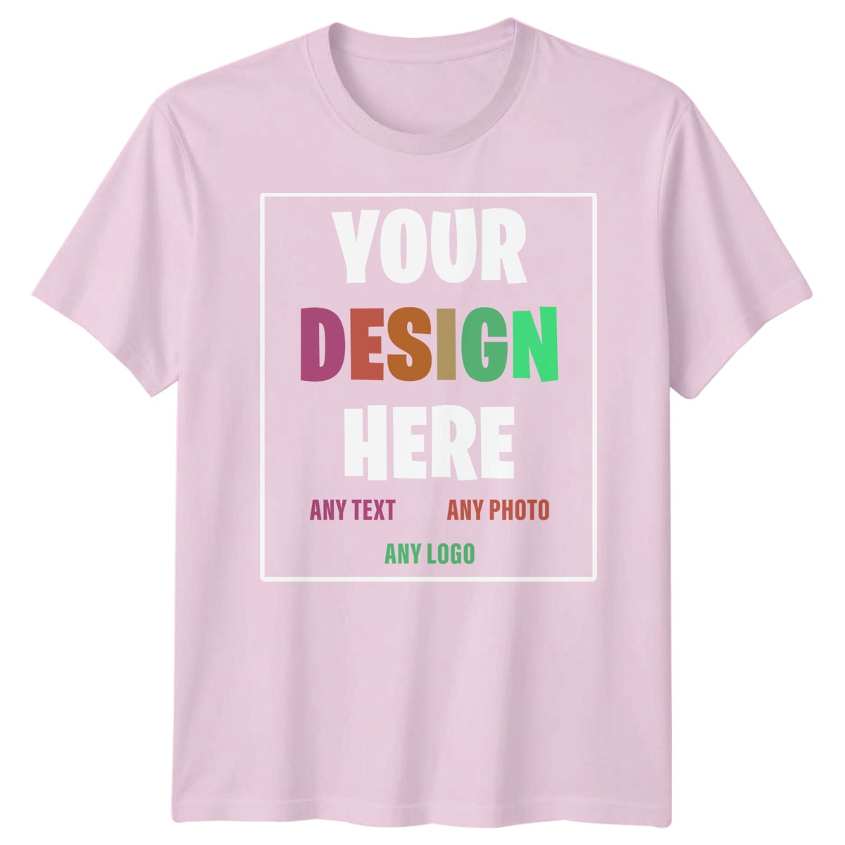 Custom Personalized T-Shirt – Your Design Here – Any Text Photo Logo Unisex Tee