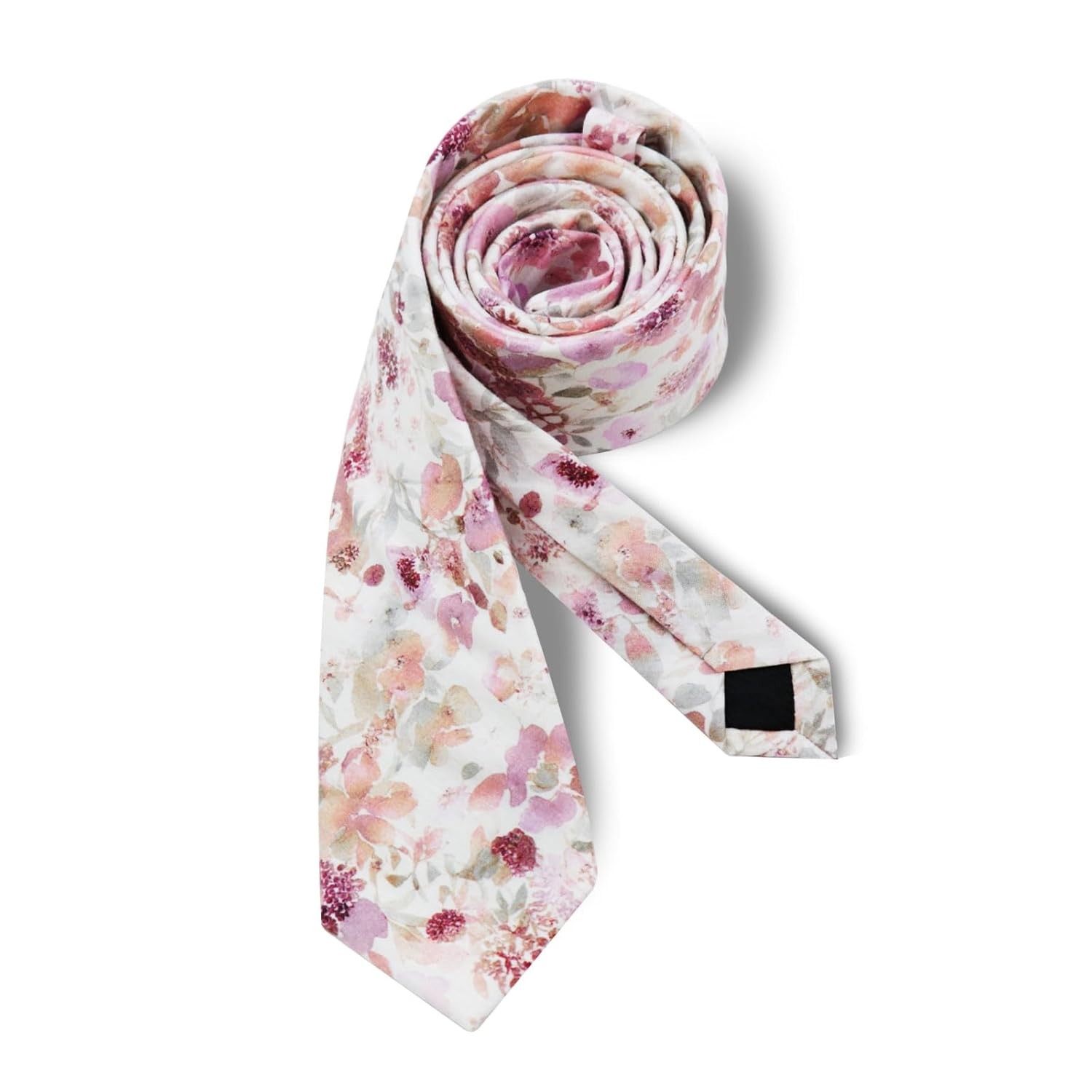 Men’s Floral Pattern Cotton Skinny Neckties Printed Ties for Men