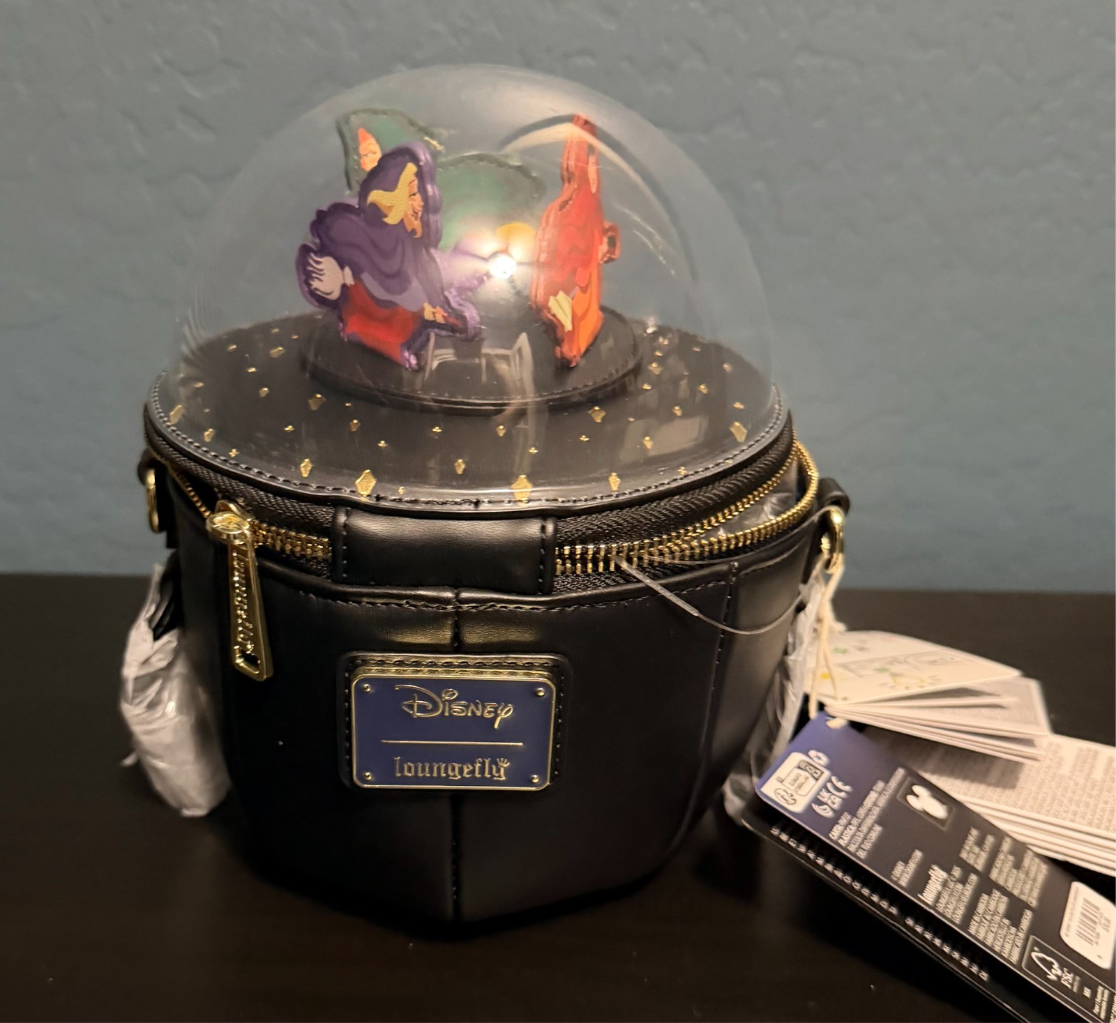 Loungefly Disney Hocus Pocus Flying Sisters Flying Dome Crossbody Bag