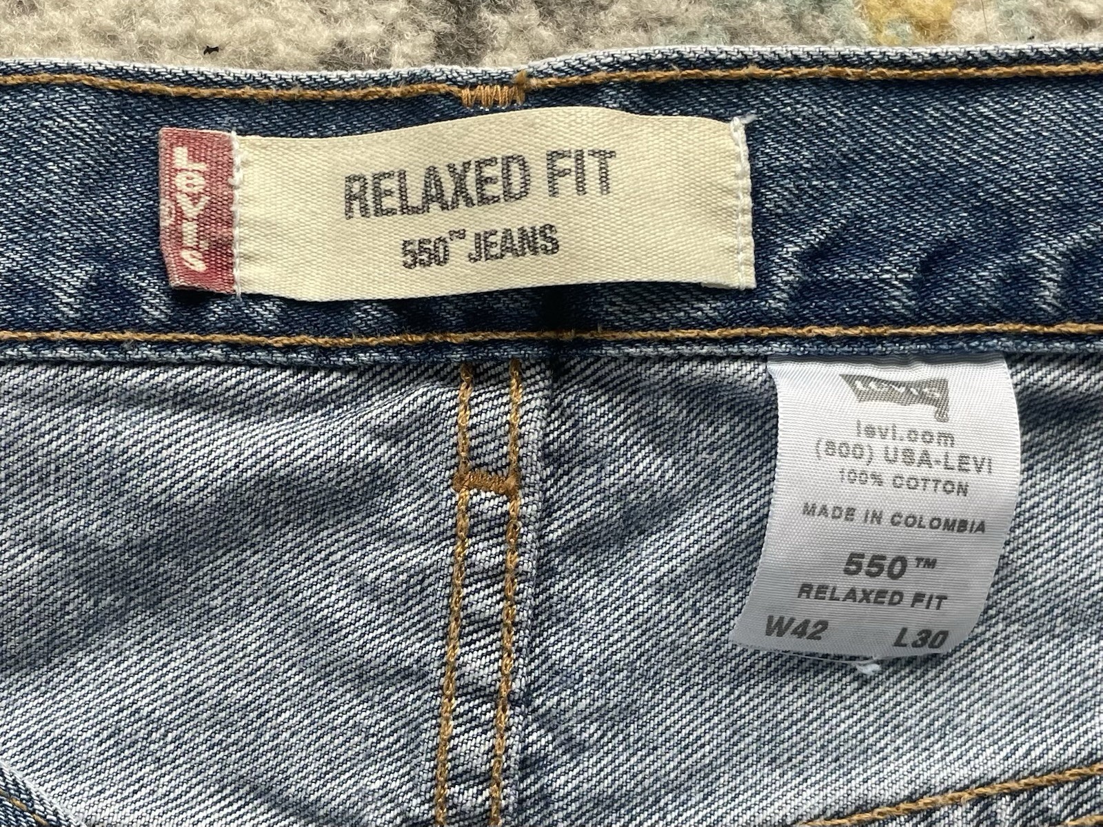 Levi’s 500 Series Relaxed Fit Straight Blue Cotton Denim Men’s Jeans