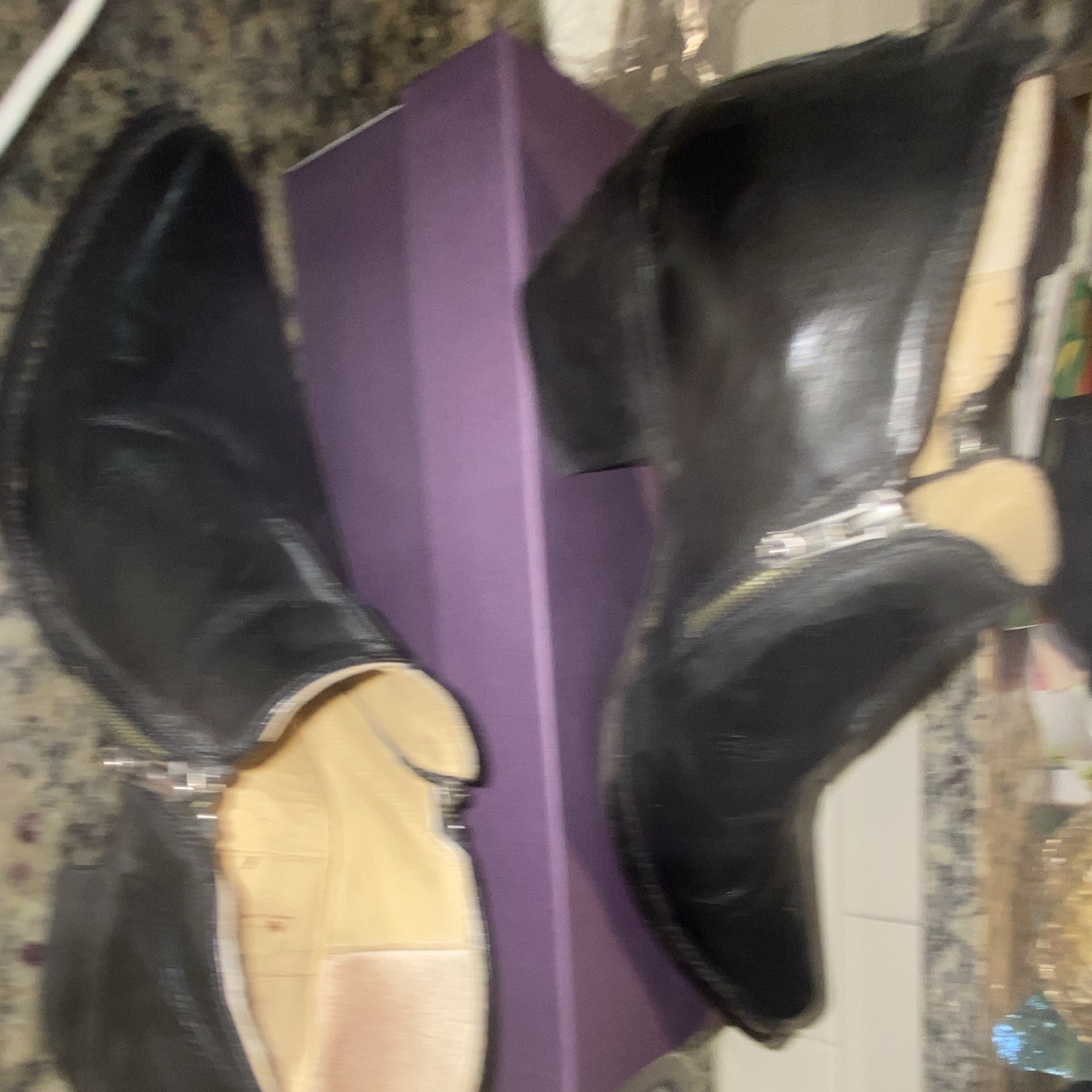 Frye Women’s Black Leather Ankle Boots Almond Toe Zip, Size 9.5 B