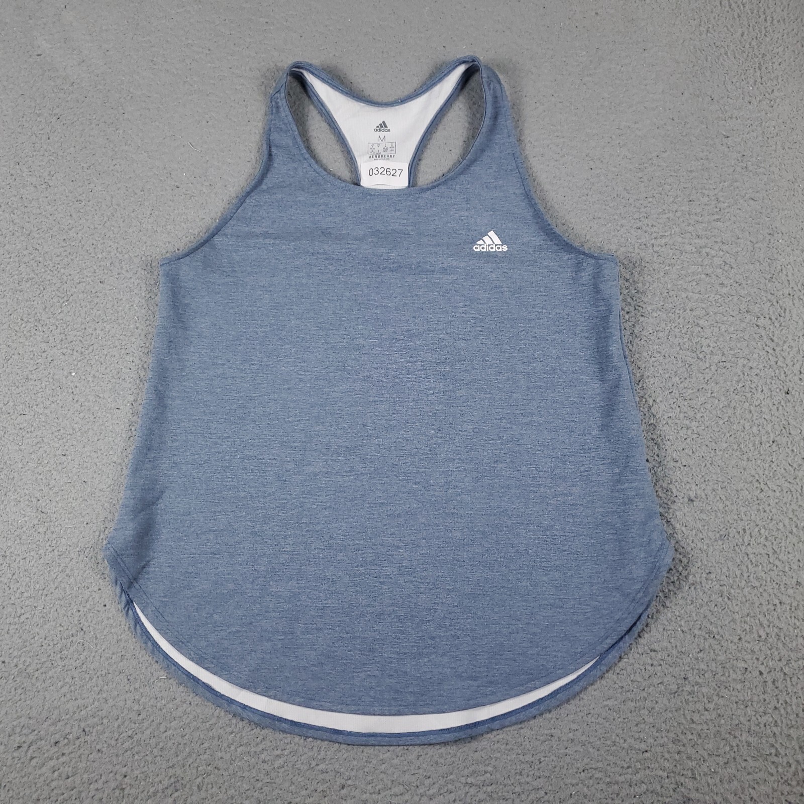 Adidas Tank Top Shirt Womens Medium Blue Active Running Work Out