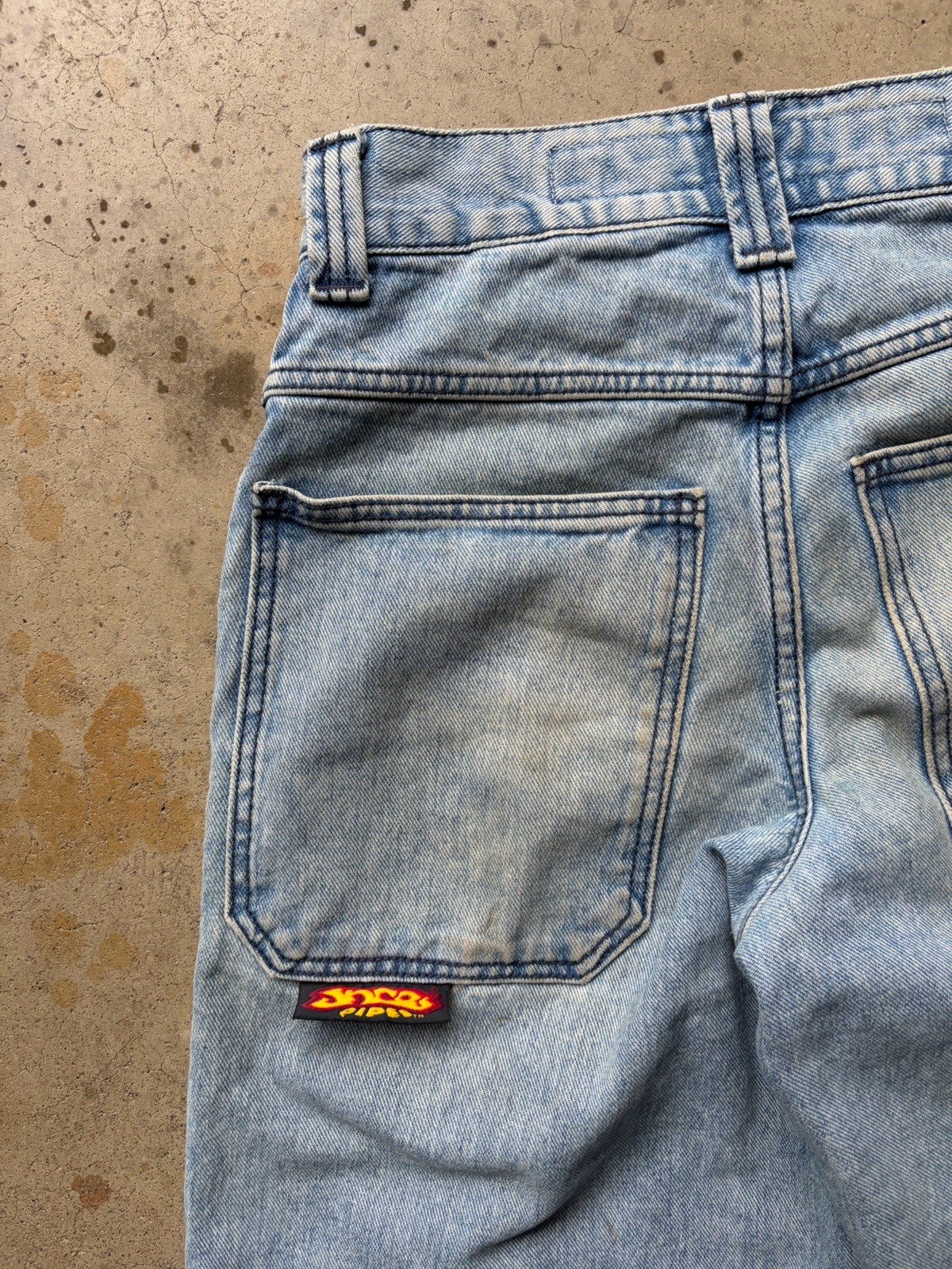 JNCO Pipes Jeans 29×30 Blue Denim Pants Wide Leg Baggy Light Wash