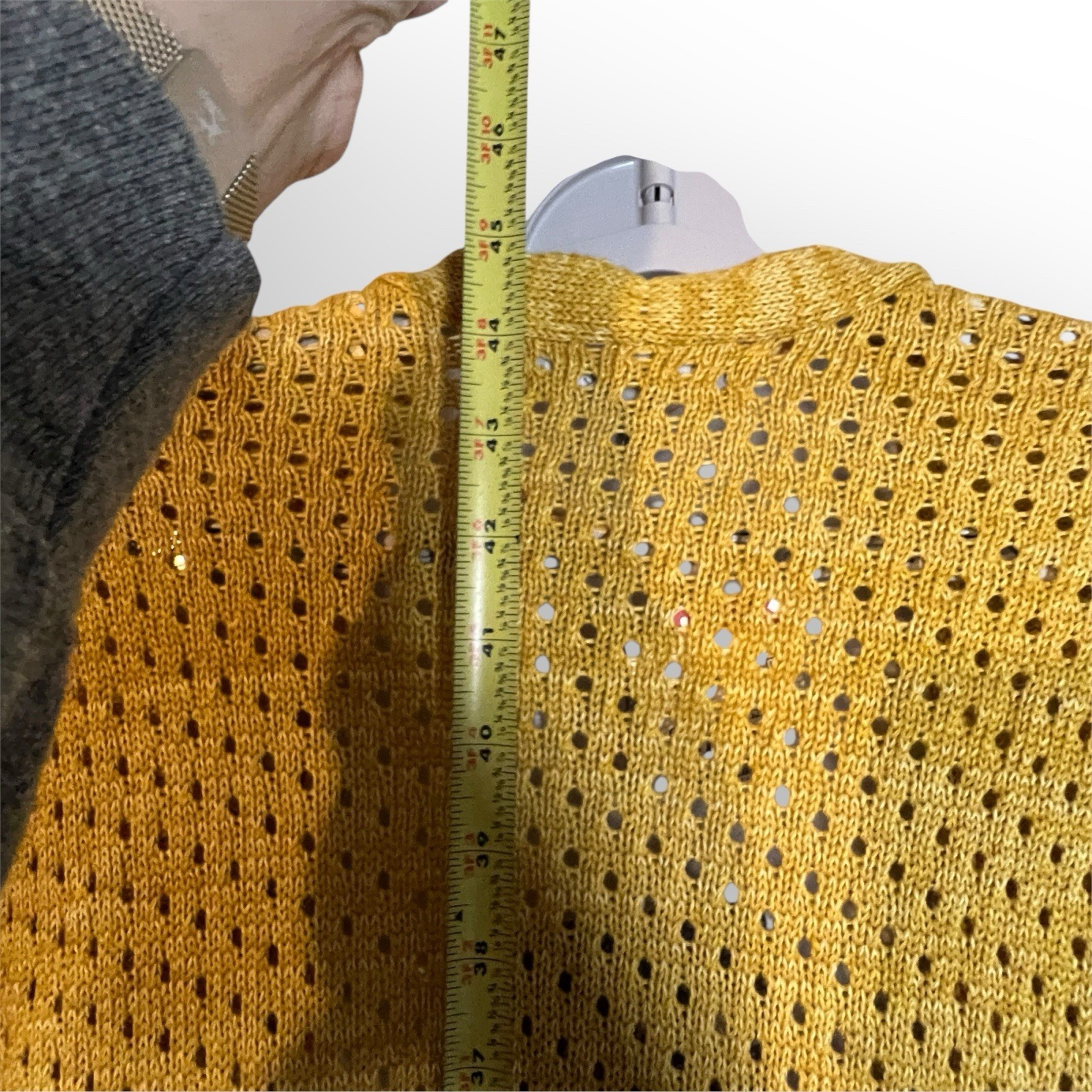 Marled Yellow Duster Open Cardigan Long Lightweight XS Sahara Sun Lagenlook