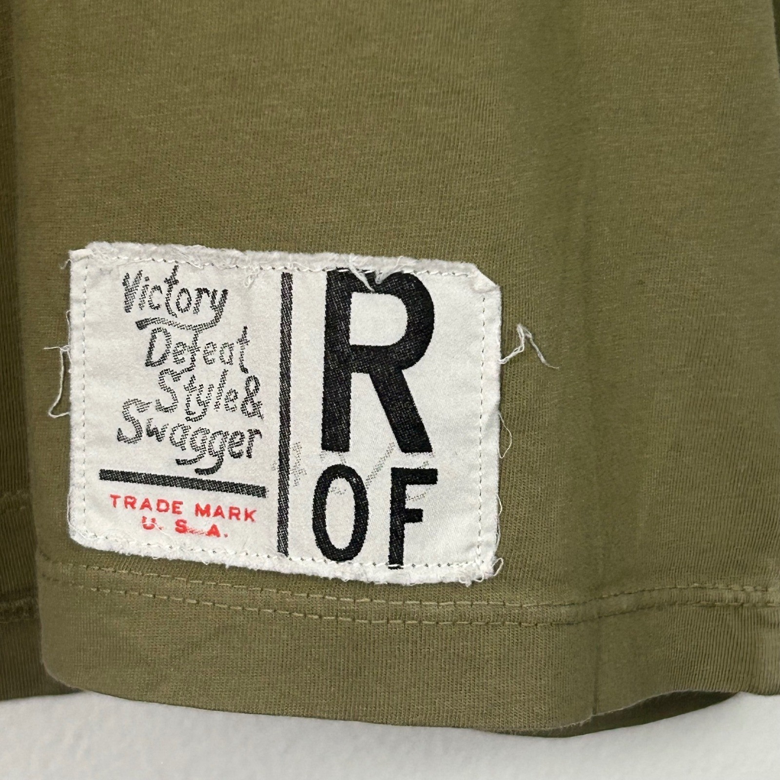 Roots of Fight Sugar Ray Robinson Army Boxing T Shirt Mens XL Olive Green USA