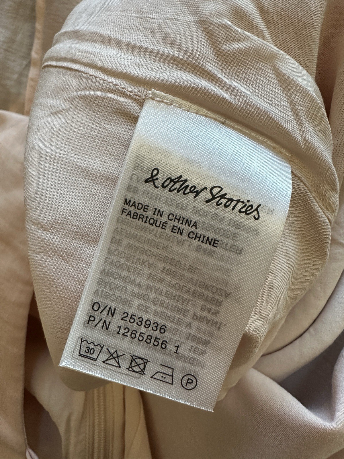 &Other Stories 100% Viscose Chiffon Printed, Fully Lined Dress, Sz 10, New