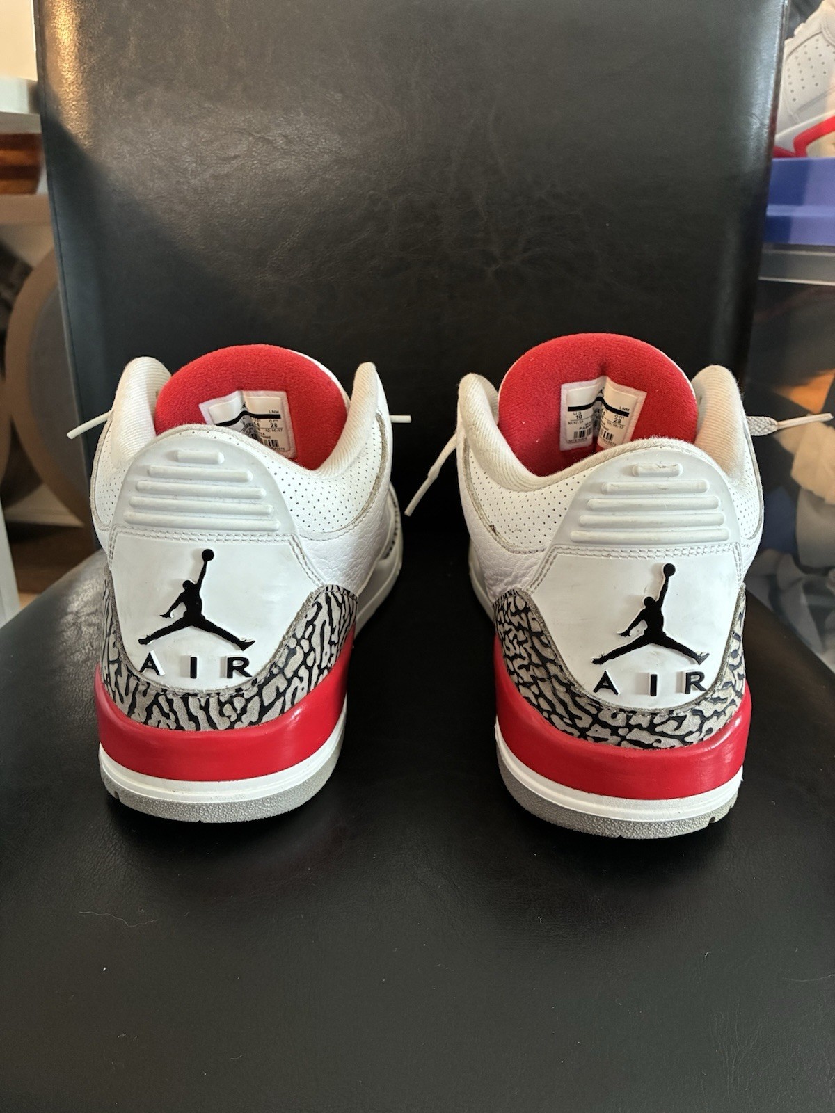 Jordan Air Jordan 3 Retro Fire Red 2013 Men’s White/Red/Gray Elephant Print