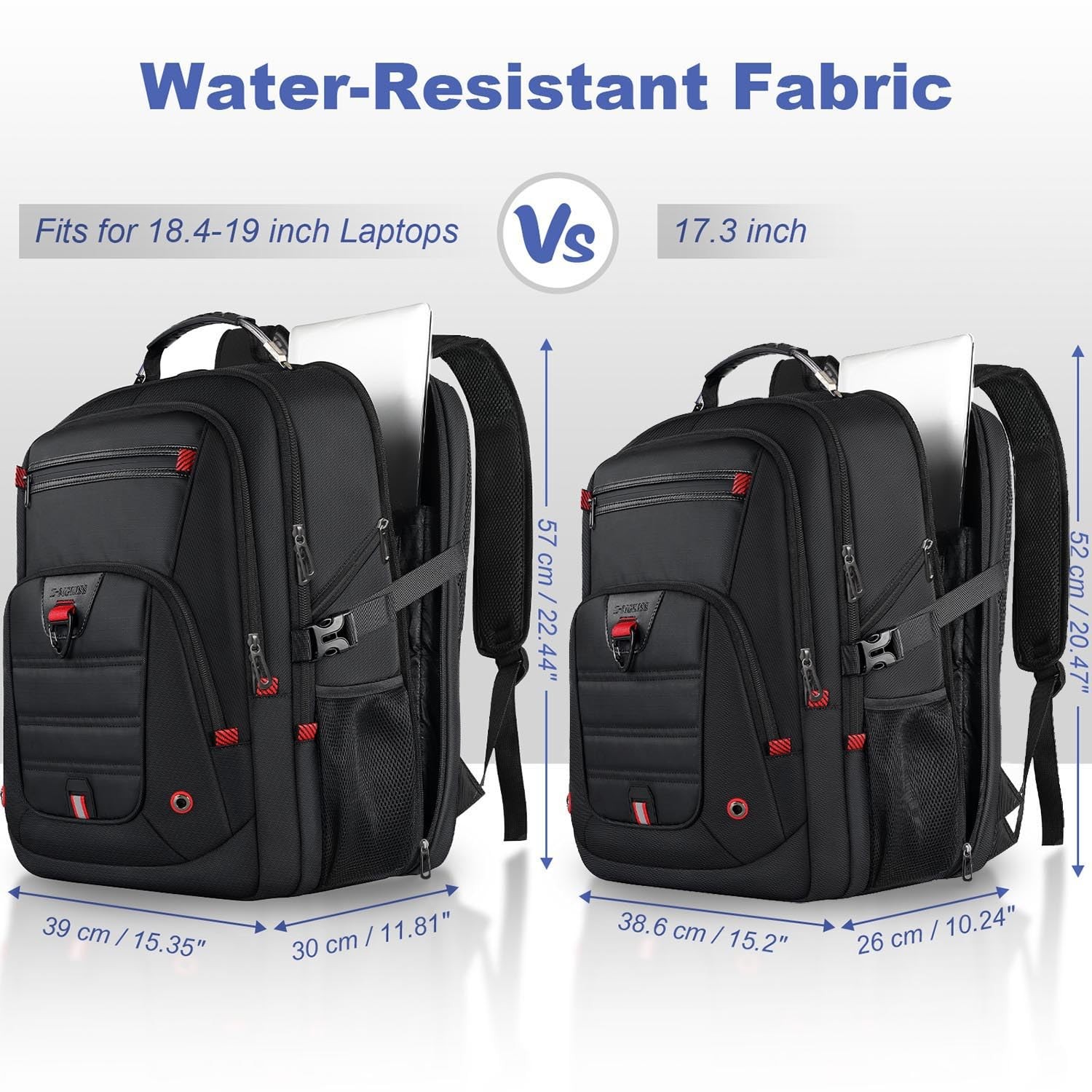 Z-MGKISS 52L Extra Large Travel Backpack for Men&Women, Fit 17.3″ Laptops