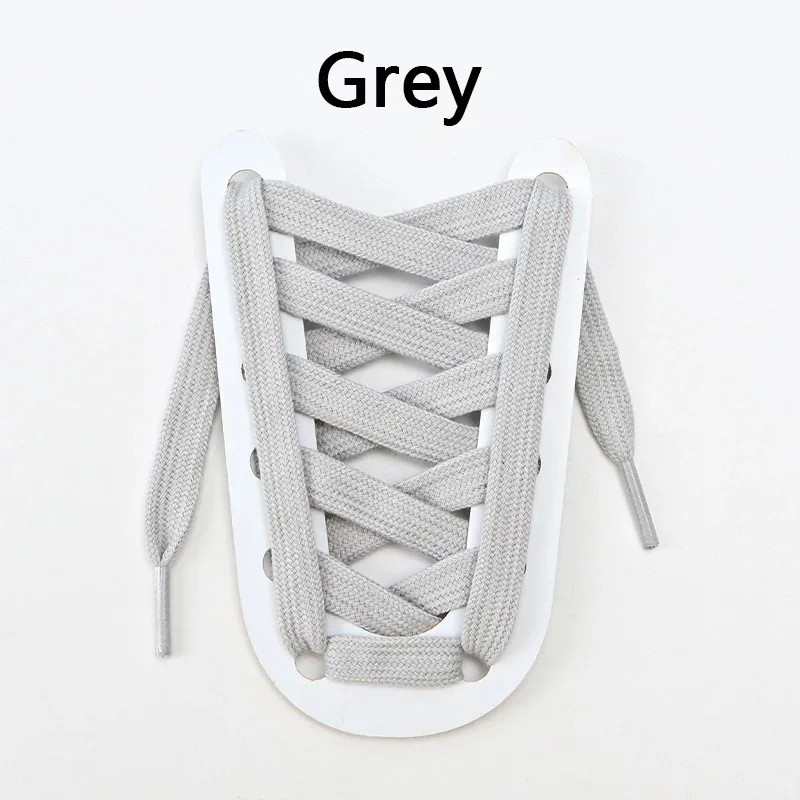 1Pair New Double-layered Polyester-cotton Shoelaces 1cm Wide Flat High-quality S