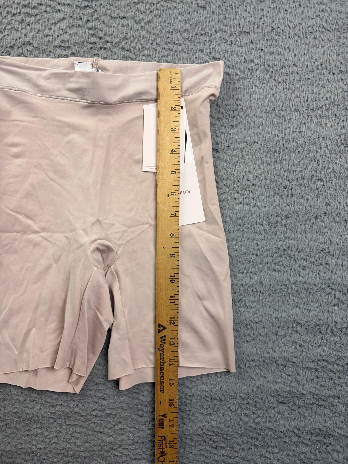 Assets By Spanx Shapewear Shorts Womens Medium Beige Mid Thigh Smoothing