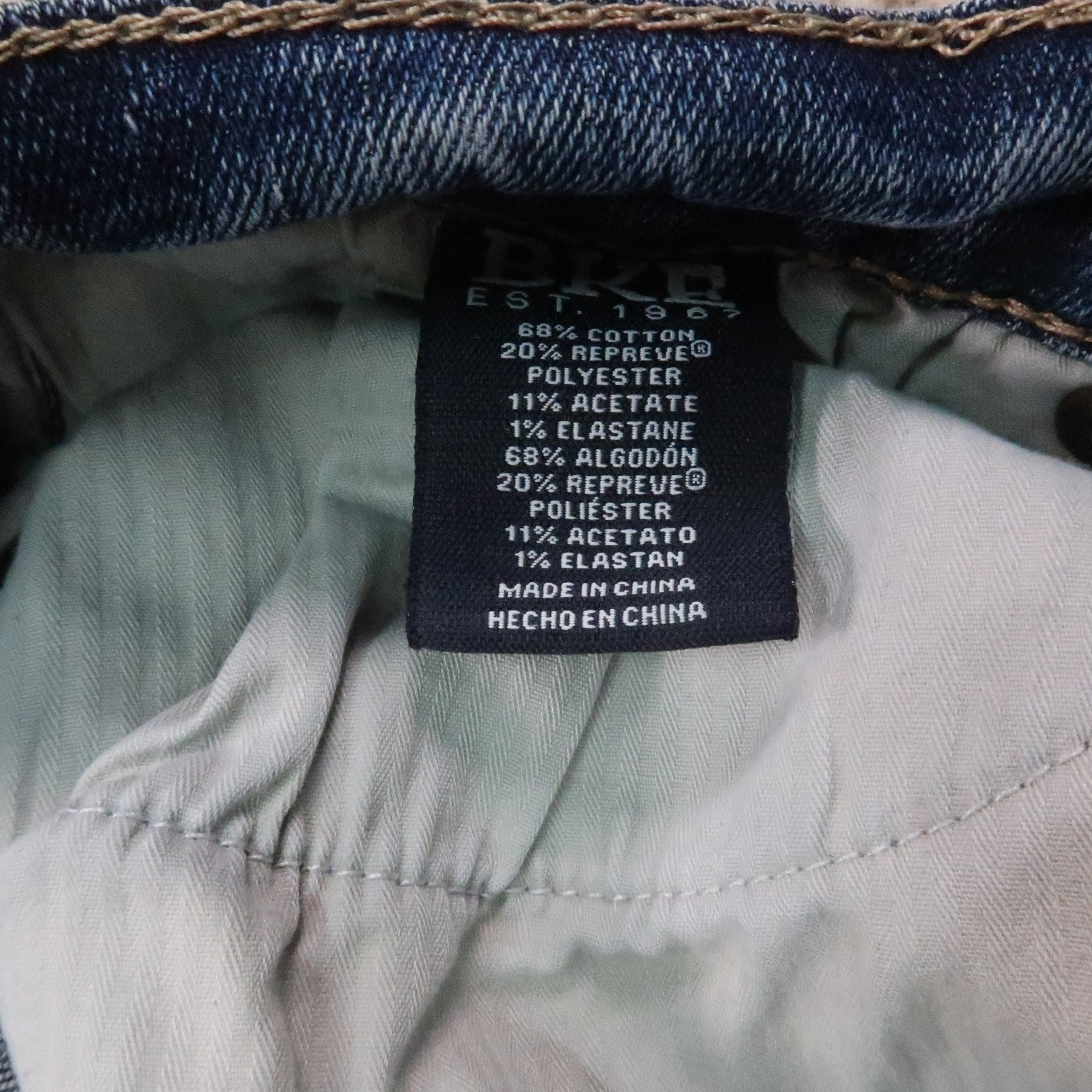 BKE Buckle Aiden Straight leg Jeans Men’s 28×32 Blue Stretch Denim Distressed