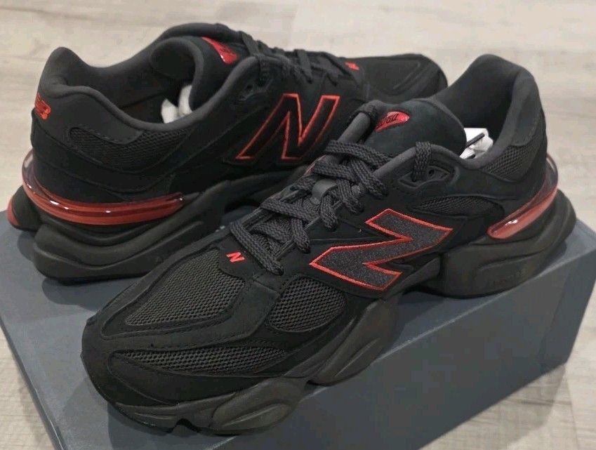 New Balance Men’s 9060 Black/Red’ | Sizes 11US | U9060JR