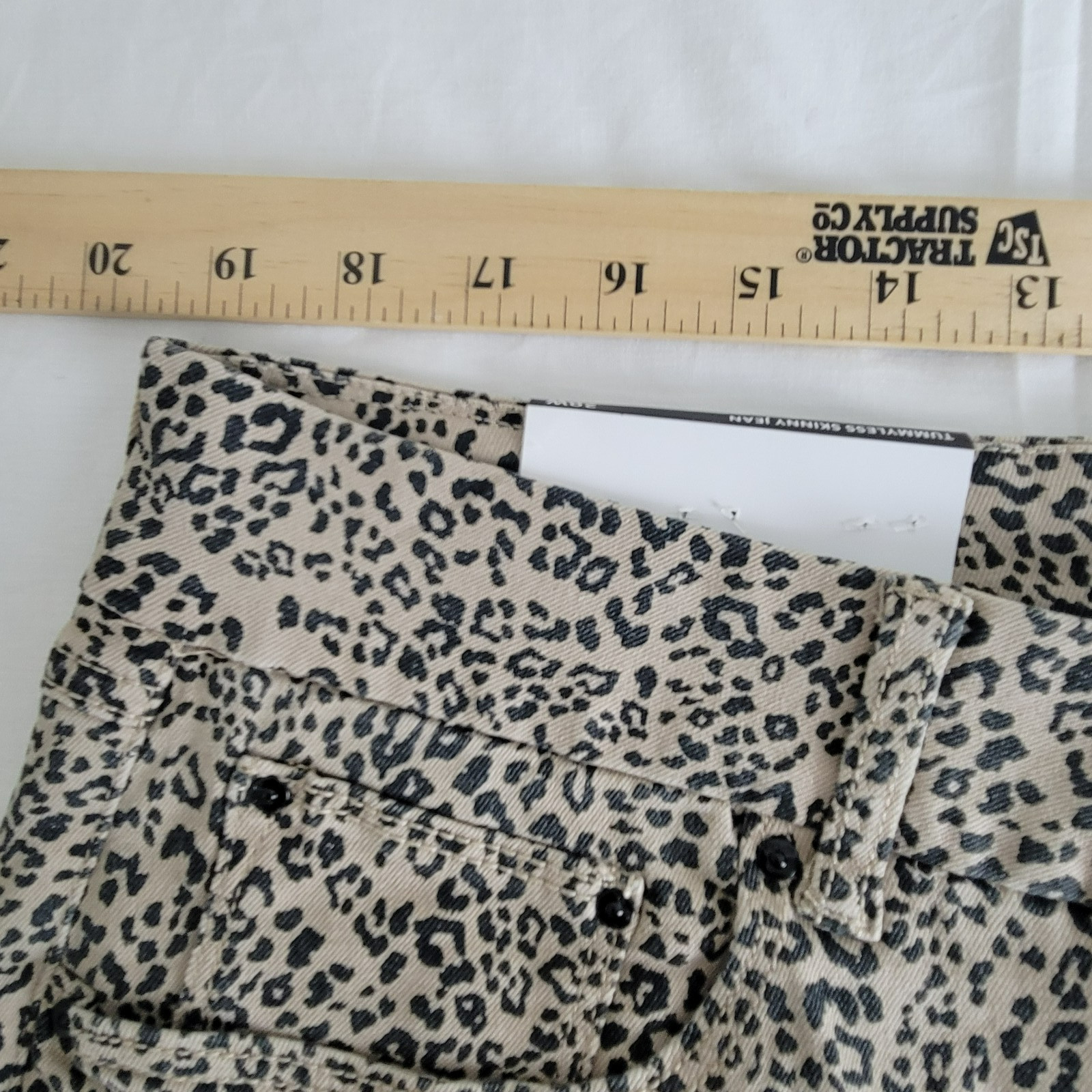 Seven7 Tummyless High Rise Comfy Stretch Skinny Jean Womens 20W LEOPARD