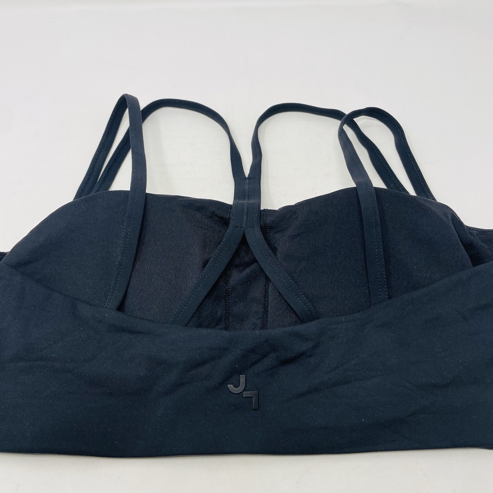 JoyLab Womens Size Medium Square Neck Strappy Athletic Sports Bra in Black 2380