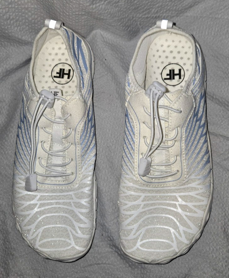Hike Footwear HF Size 40 White Blue Flexible Barefoot Shoes unisex see chart