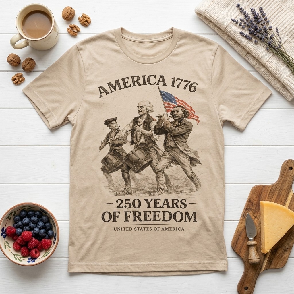 America 1776 Shirt Spirit of 76 Patriotic 250 Years Freedom 4th July T-shirt A79