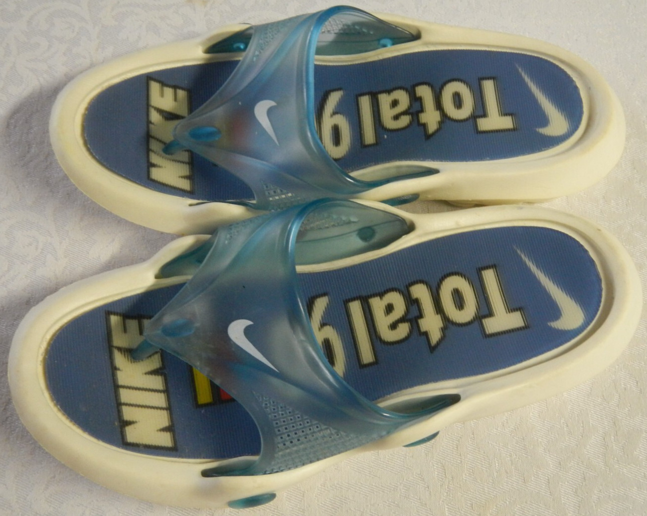 Nike Total 90 T90 Sandals Flip Flip White Size EU 41 USA Men 8 Women 9.5 2000