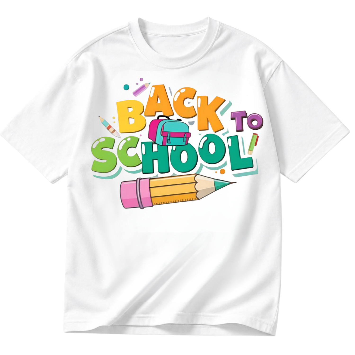 Back To School Shirt Kids Cute Pencil Backpack First Day School Tee Gift S-5XL